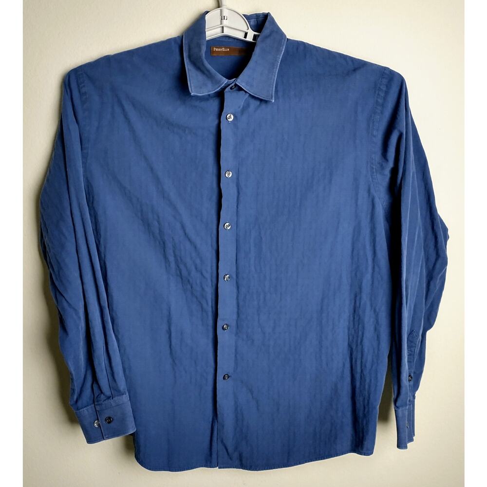 Perry Ellis 100% Cotton Button Down. Men's XL. Purple